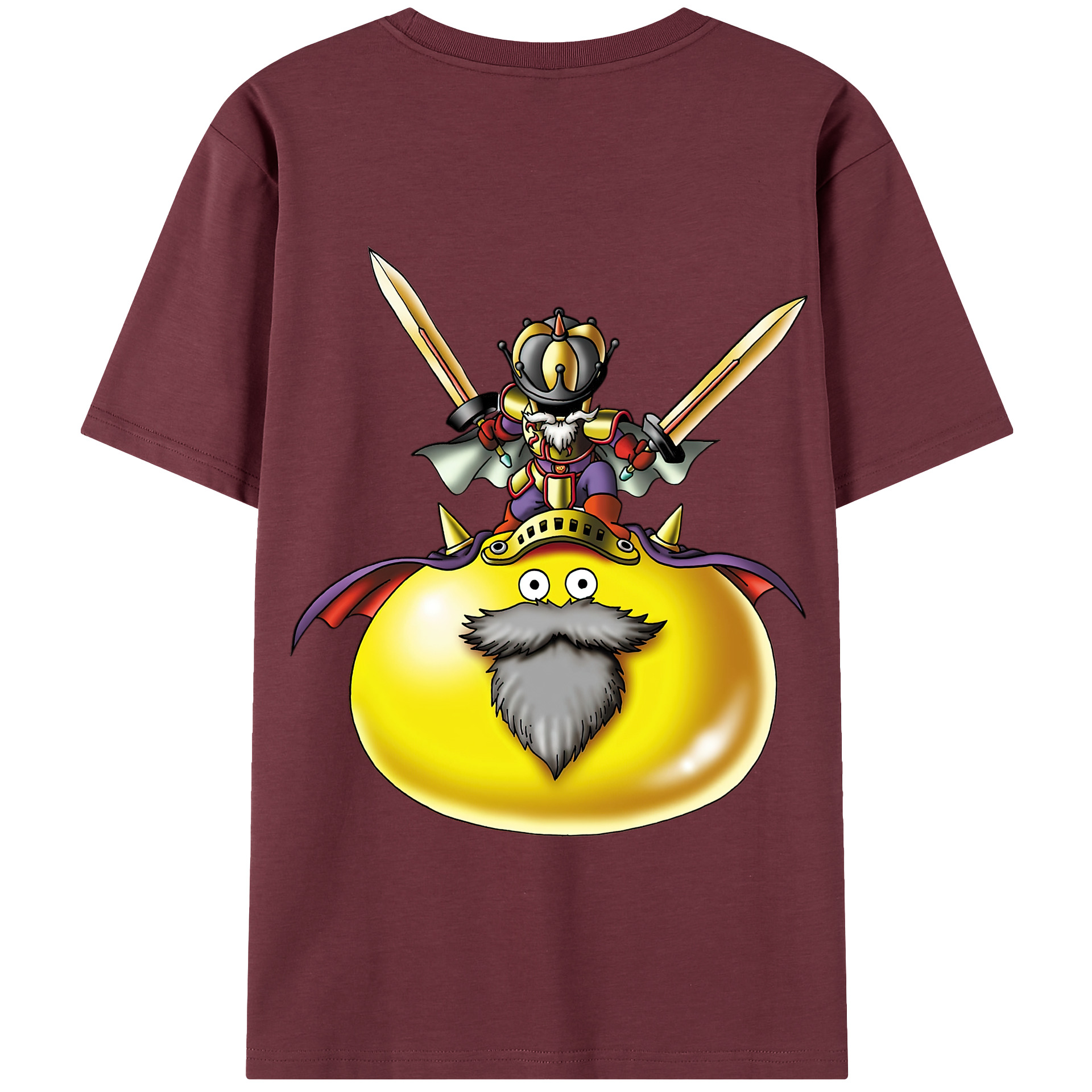 （画像用） ドラゴンクエスト Doragon Kuesuto Dragon Quest 綿100％半袖Tシャツ（背面プリント）